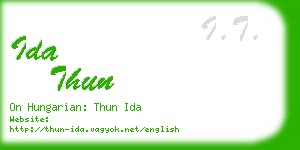 ida thun business card